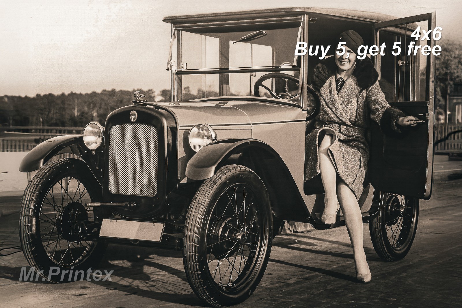 1920s Flapper Woman 💙 Vintage Car - 4x6 Photo - Vintage Roadster 1920s Flapper Woman 💙 Vintage Car - 4x6 Photo - Vintage Roadster