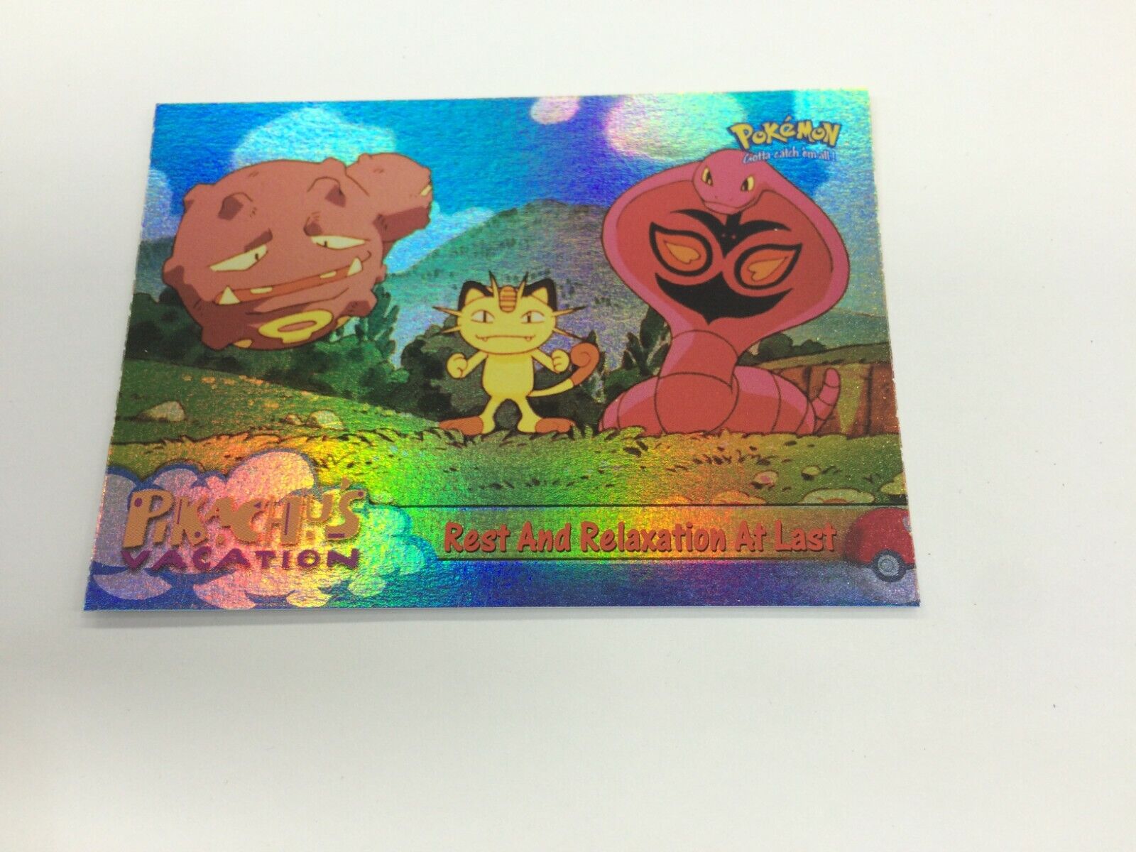 1999 TOPPS POKEMON FIRST MOVIE TRADING CARD HOLOFOIL CARD #49 REST AND RELAX