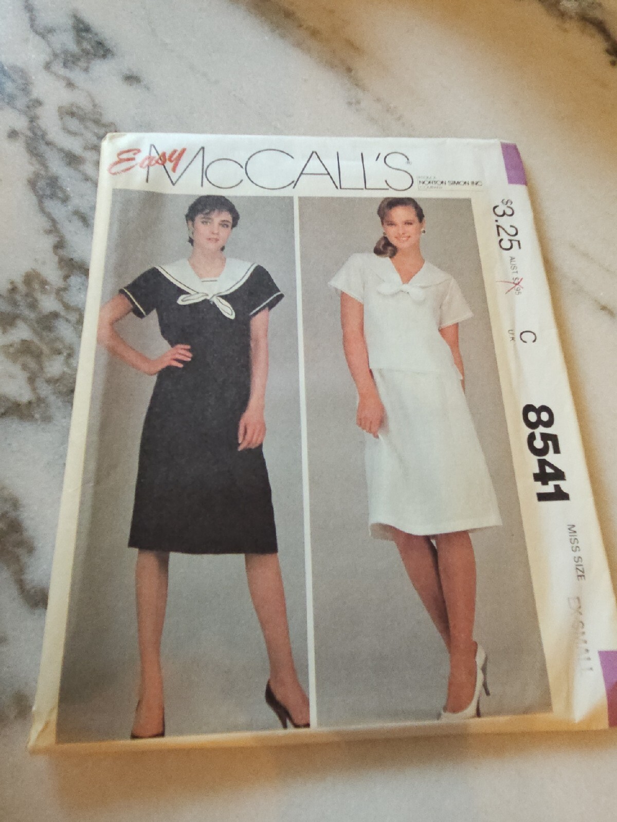 Vintage Easy McCall's 8541 Uncut Size Ex-small 6-8 Vintage Easy McCall's 8541 Uncut Size Ex-small 6-8