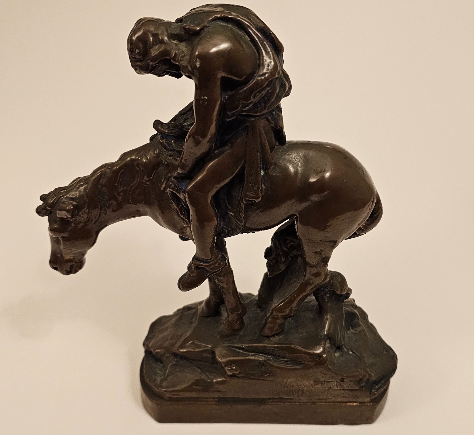 Bronze cast bookend "End of the Trail"
