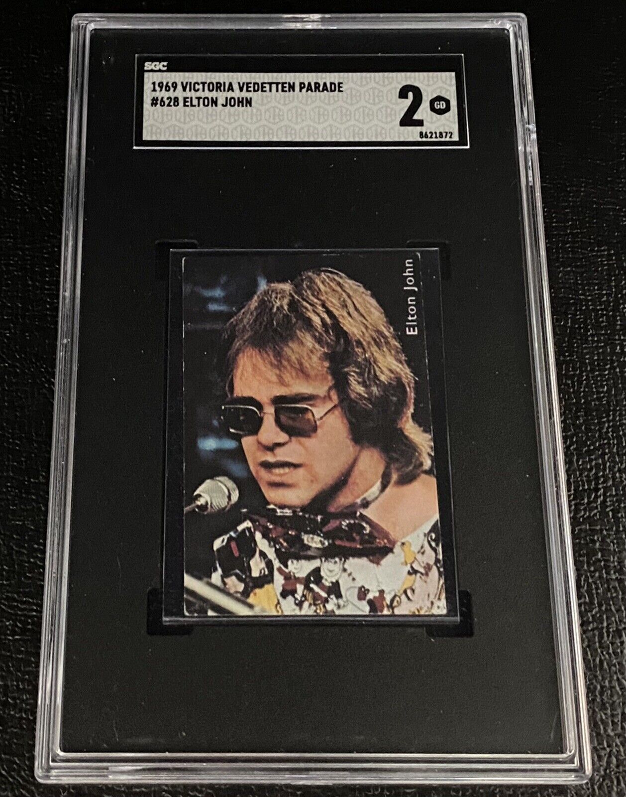 Elton John Rookie Card SGC 2 1969 Victoria Vedetten Parade 628 RC Rock Music HOF