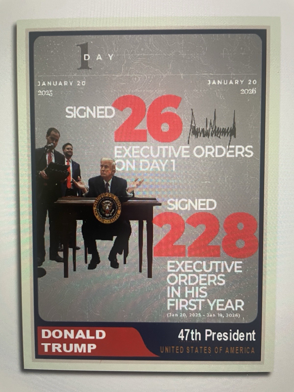 Donald Trump 2025”47“ Custom ACEO Trump 228 Executive Orders Donald Trump 2025”47“ Custom ACEO Trump 228 Executive Orders