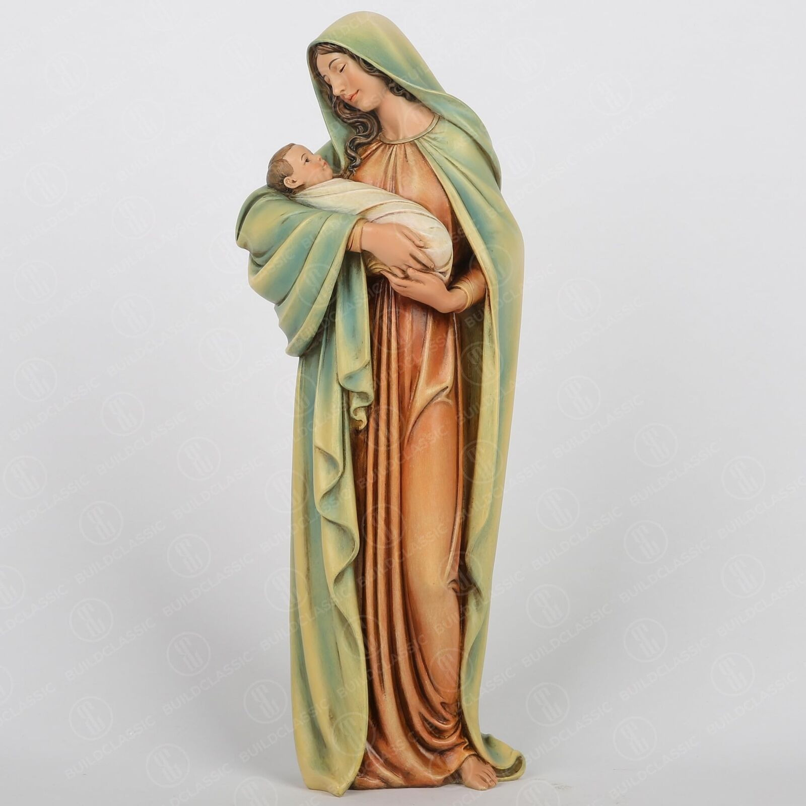 Madonna with Child Figure, Catholic Gift, 12.75 Inch H, Hand Painted (Classic)