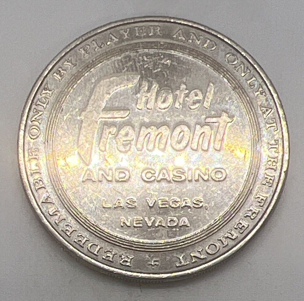Fremont Hotel $1 Slot Gaming TOKEN Casino Las Vegas Nevada Franklin Mint 1965