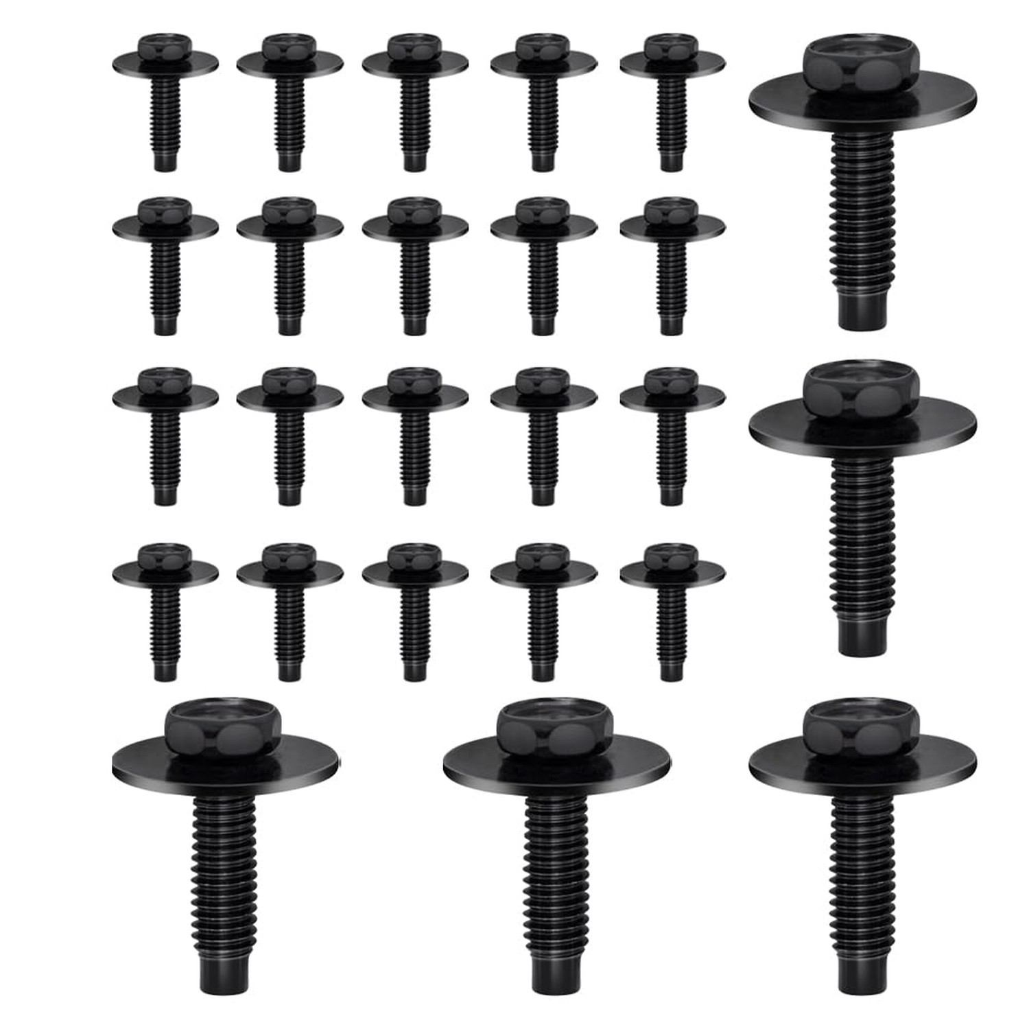 25pcs M6-1.0 Hex Head Body Bolts Bumper Fender Splash Shield Under Cover Hood... 25pcs M6-1.0 Hex Head Body Bolts Bumper Fender Splash Shield Under Cover Hood...