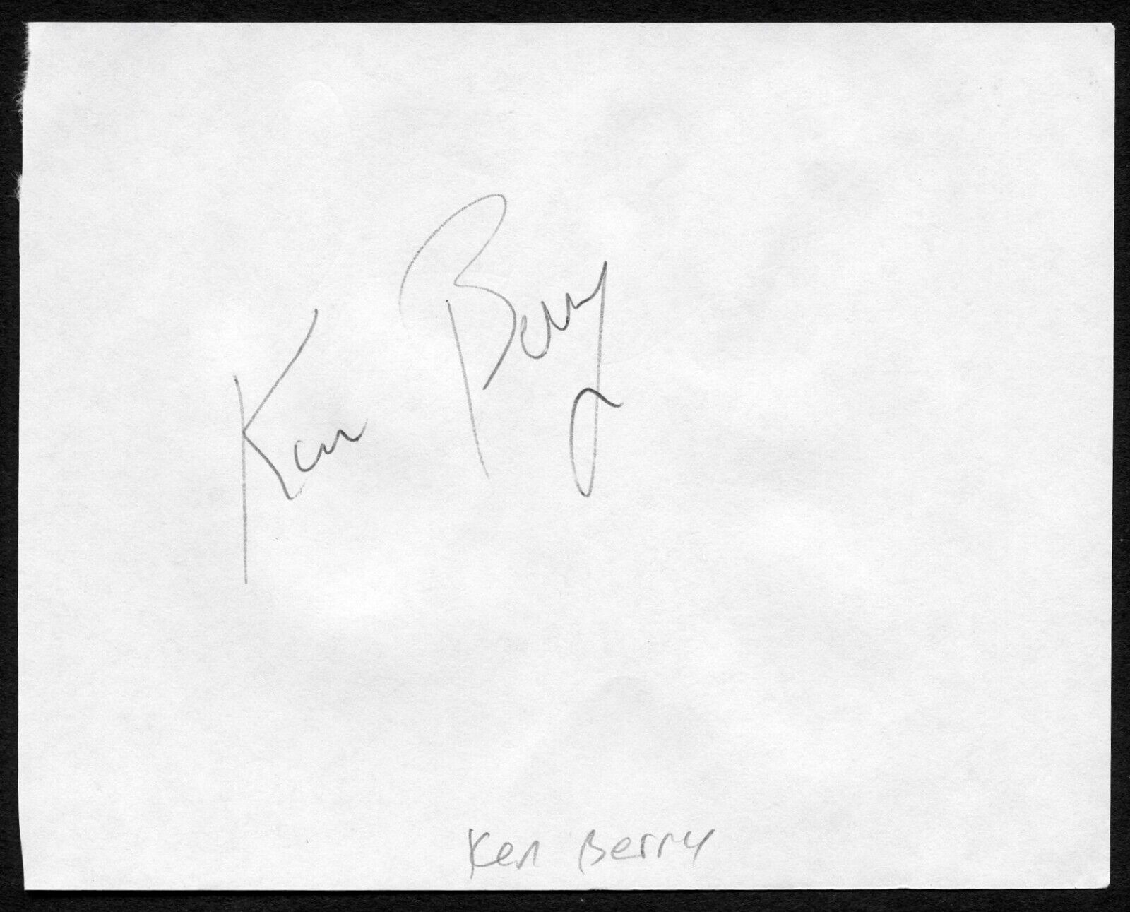 Ken Berry d2018 signed autograph auto 4x5 Album Page Actor in Series F Troop