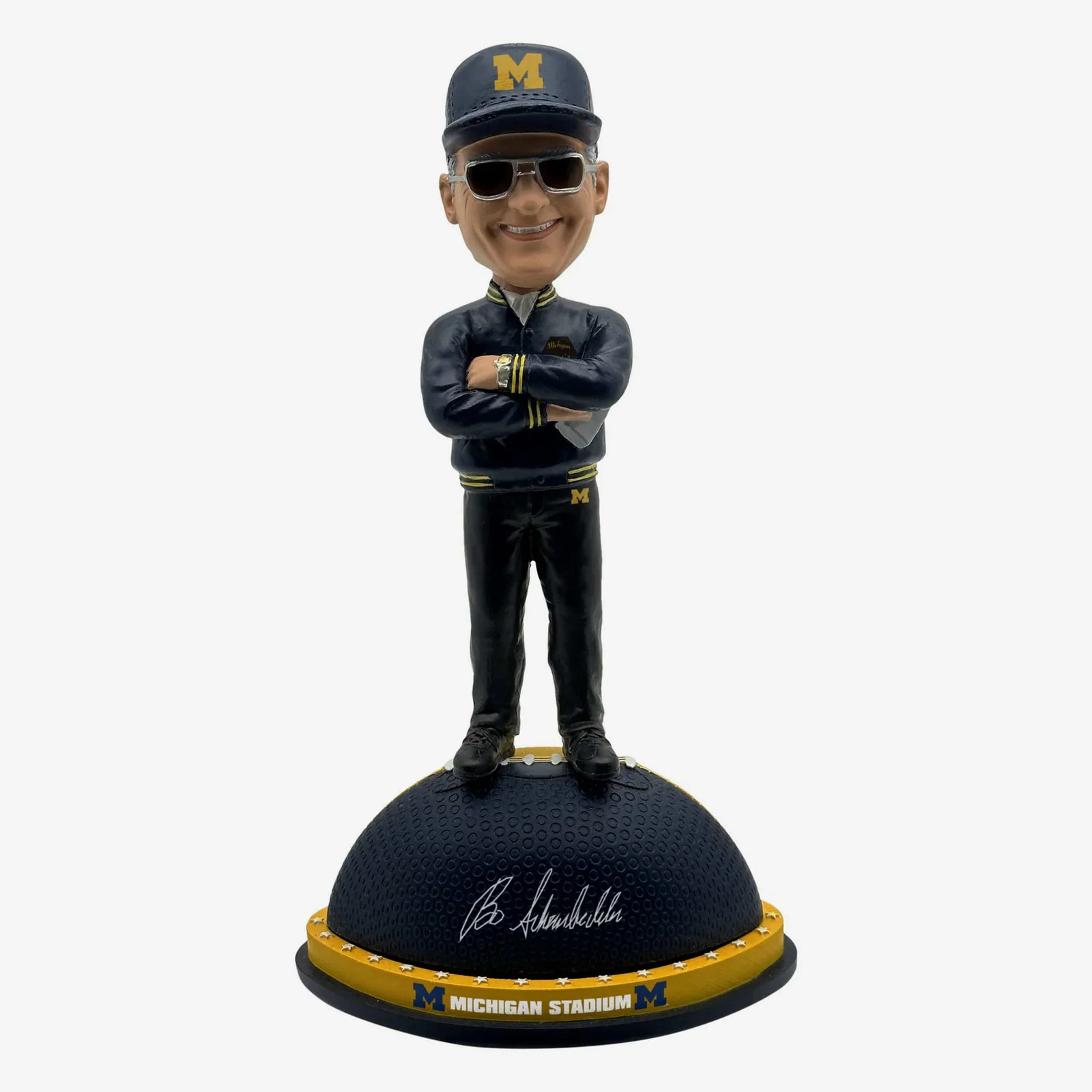 Bo Schembechler Michigan Wolverines Magnetic Stadium Base Bobblehead NCAA Bo Schembechler Michigan Wolverines Magnetic Stadium Base Bobblehead NCAA