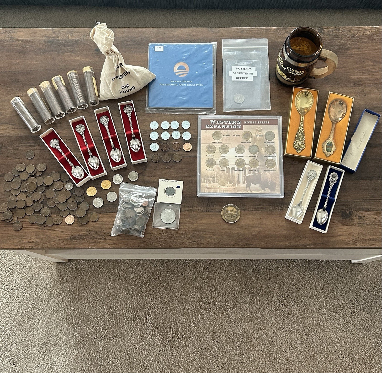 Junk Drawer Lot Miscellaneous Items Coins, Spoons, Vintage Mug, ECT. Estate Find Junk Drawer Lot Miscellaneous Items Coins, Spoons, Vintage Mug, ECT. Estate Find