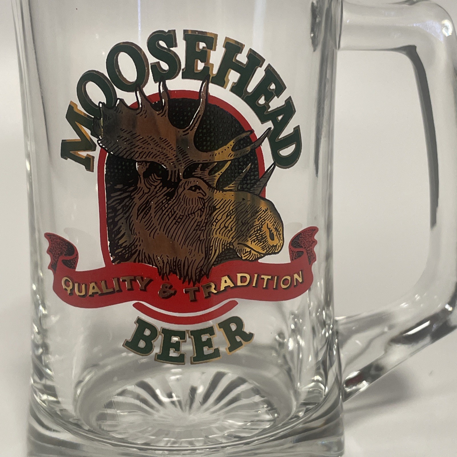 Vintage MOOSEHEAD Canadian Lager Beer 12oz Glass Stein Mug Vintage MOOSEHEAD Canadian Lager Beer 12oz Glass Stein Mug