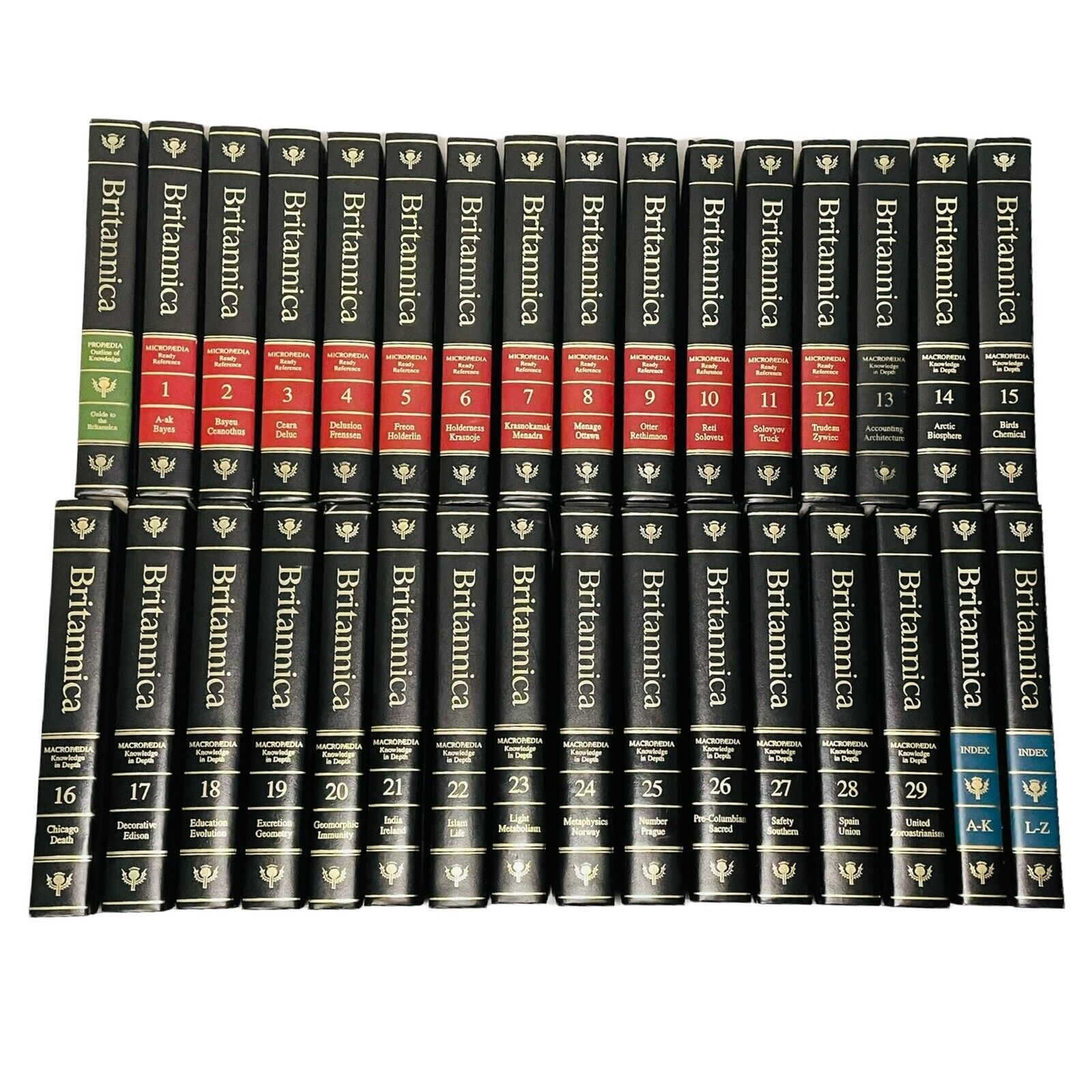 Vintage 1985 Encyclopedia Britannica Complete 32 Volume Micropedia + Macropedia