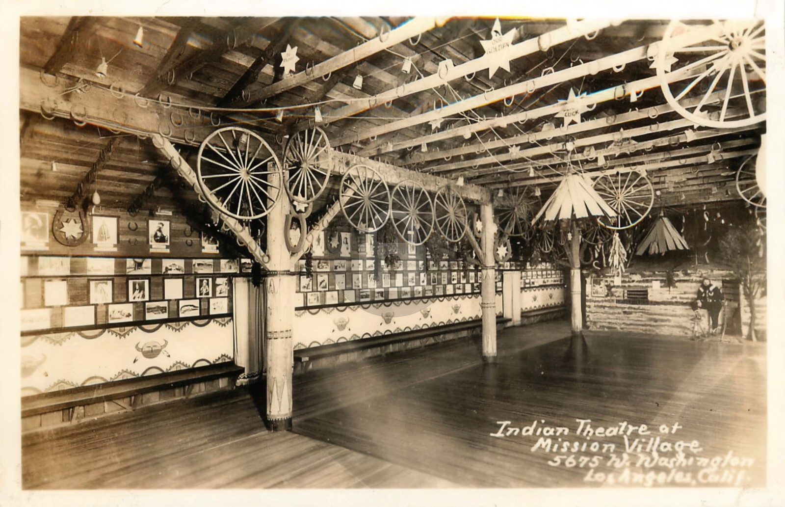 Indian Theater Mission Village Washington Ave Los Angeles CA RPPC Postcard COPY Indian Theater Mission Village Washington Ave Los Angeles CA RPPC Postcard COPY