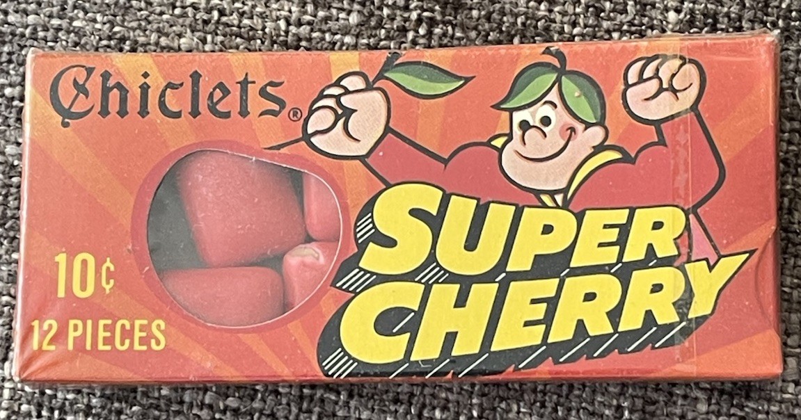 Vintage CHICLETS SUPER CHERRY GUM Cello-Sealed New Old Stock SUPER RARE Vintage CHICLETS SUPER CHERRY GUM Cello-Sealed New Old Stock SUPER RARE
