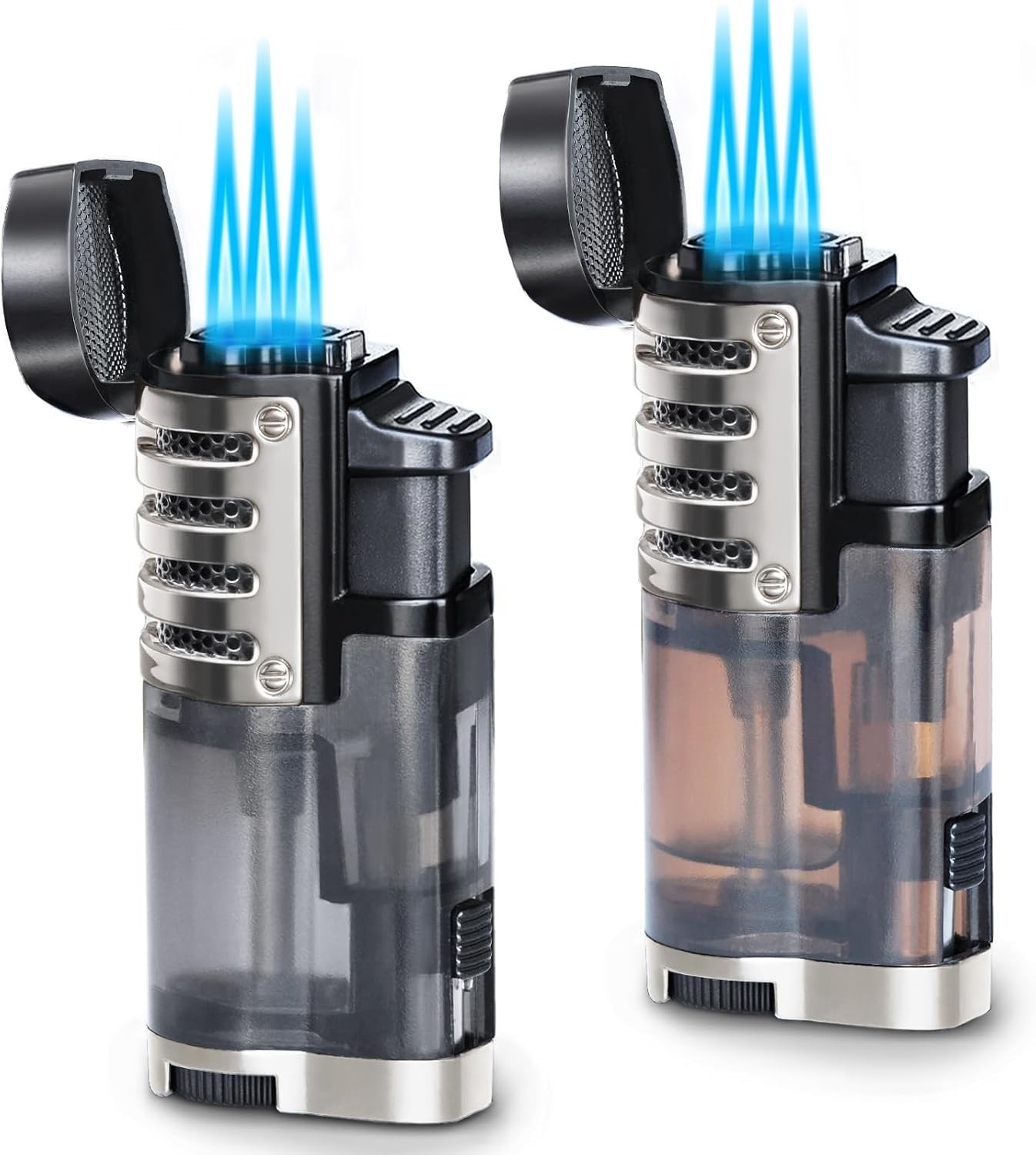 Torch Lighter 2 Pack Triple Jet Flame Butane Torch Lighters Refillable Butane Ga Torch Lighter 2 Pack Triple Jet Flame Butane Torch Lighters Refillable Butane Ga