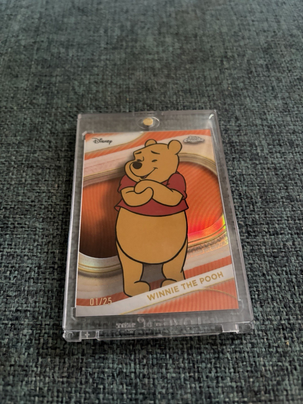 Disney Topps Chrome 2025 Winnie the Pooh Orange Wave 1/25 First Print. Disney Topps Chrome 2025 Winnie the Pooh Orange Wave 1/25 First Print.