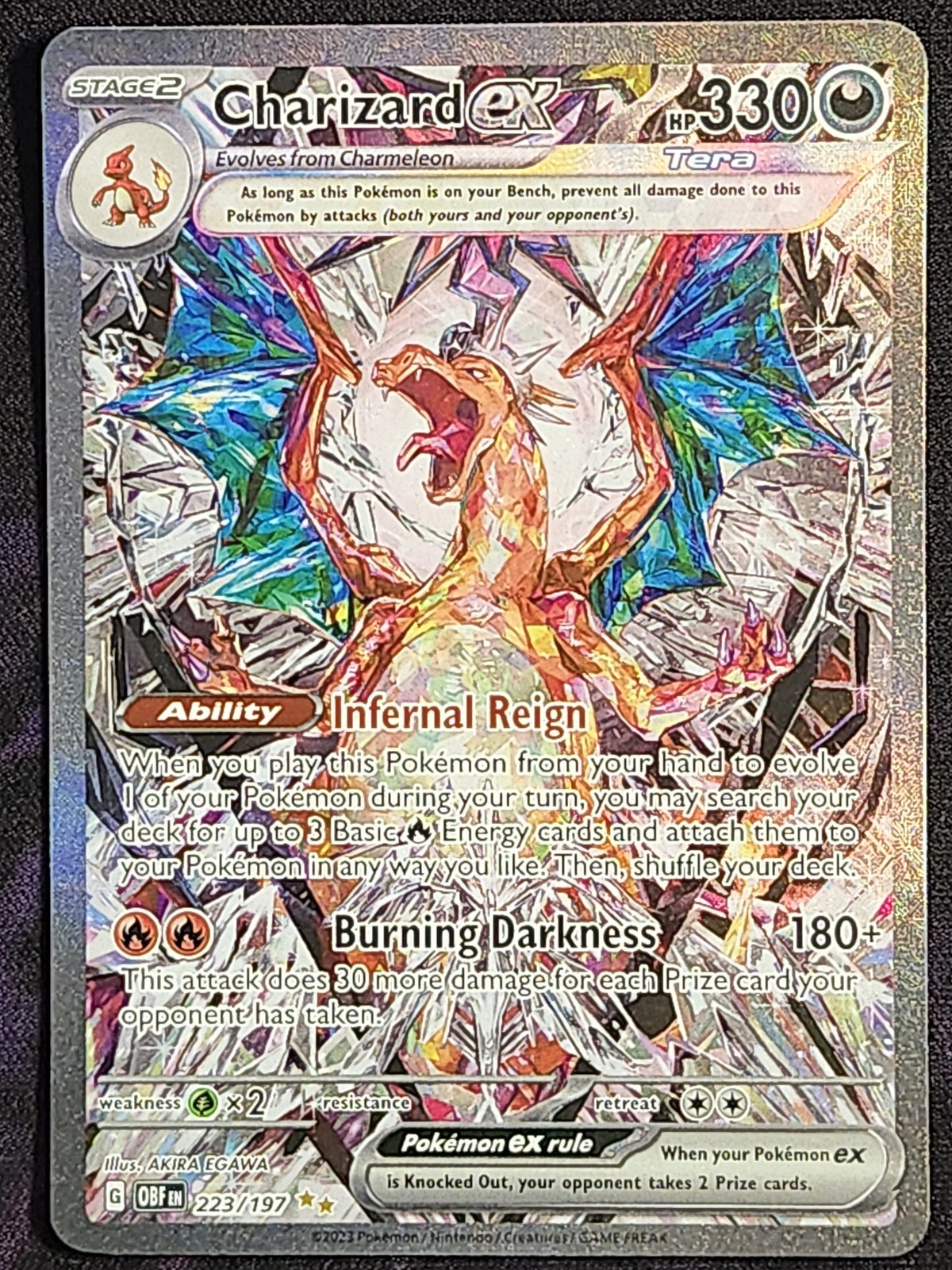 Pokemon Charizard EX 223/197 Obsidian Flames OBF Pokemon Charizard EX 223/197 Obsidian Flames OBF