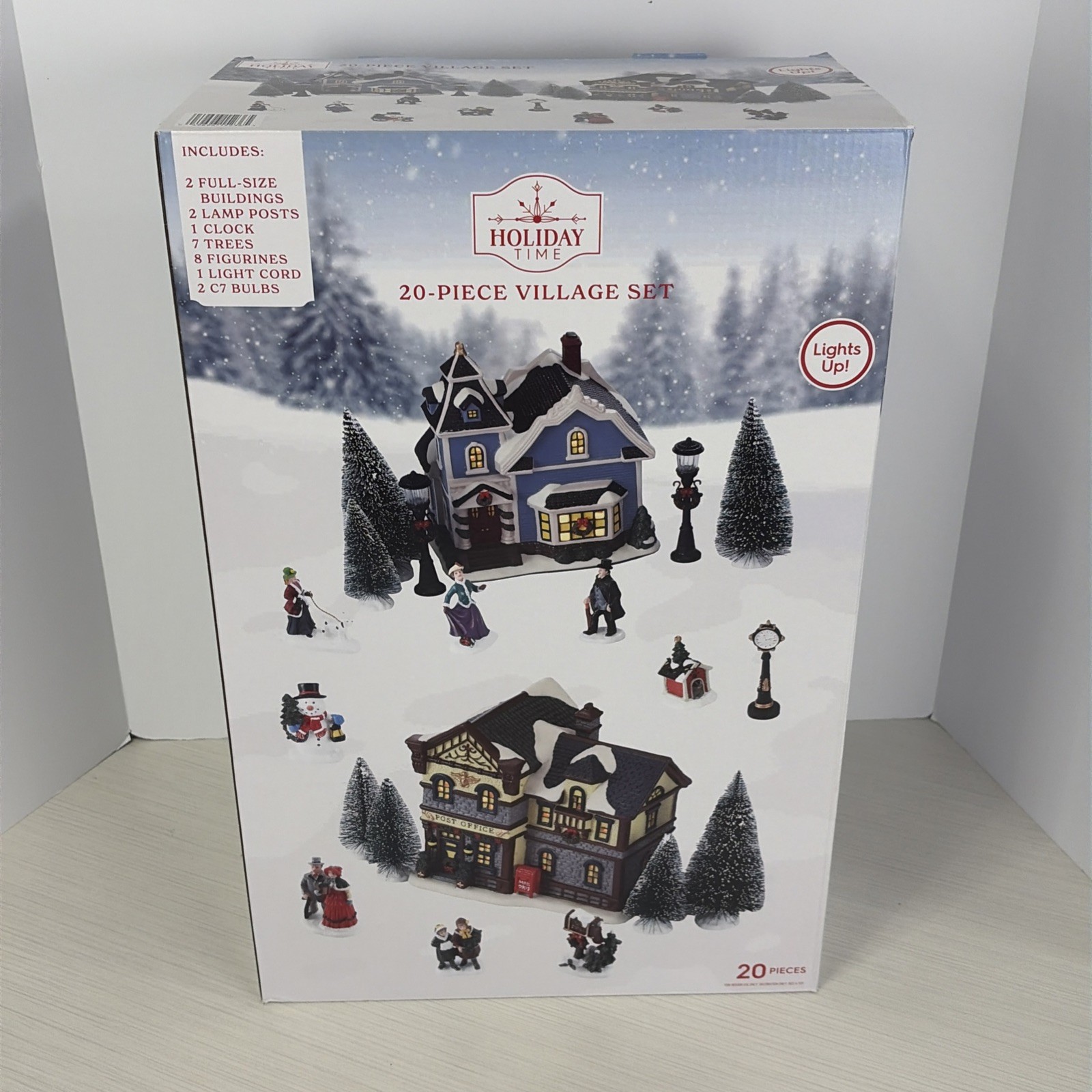 Holiday Time 20- Piece Country Set Light Up Village Collectible Decor Piece- NEW Holiday Time 20- Piece Country Set Light Up Village Collectible Decor Piece- NEW