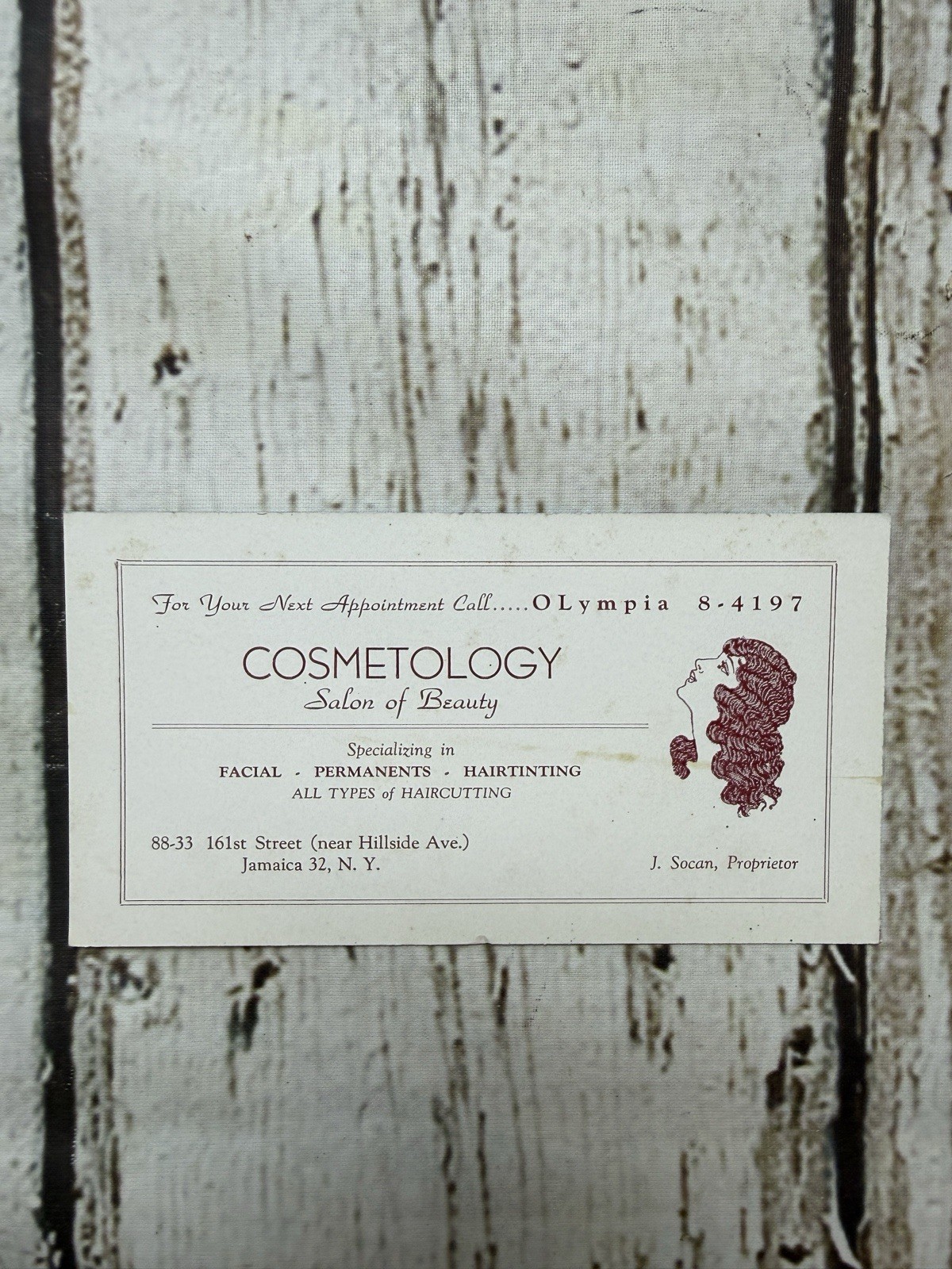 VTG Cosmetology Salon Of Beauty Jamaica New York NY Advertising Ink Blotter