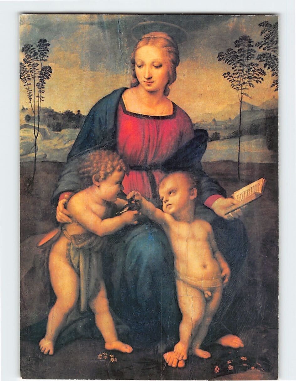 Postcard Madonna of the Goldfinch By Raffaello, Uffizi Gallery, Florence, Italy