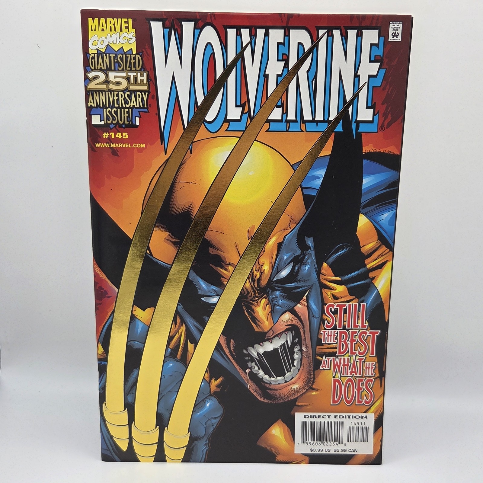 Wolverine #145 Marvel 1999 Gold Foil Variant 25th Anniversary Issue Rare Wolverine #145 Marvel 1999 Gold Foil Variant 25th Anniversary Issue Rare
