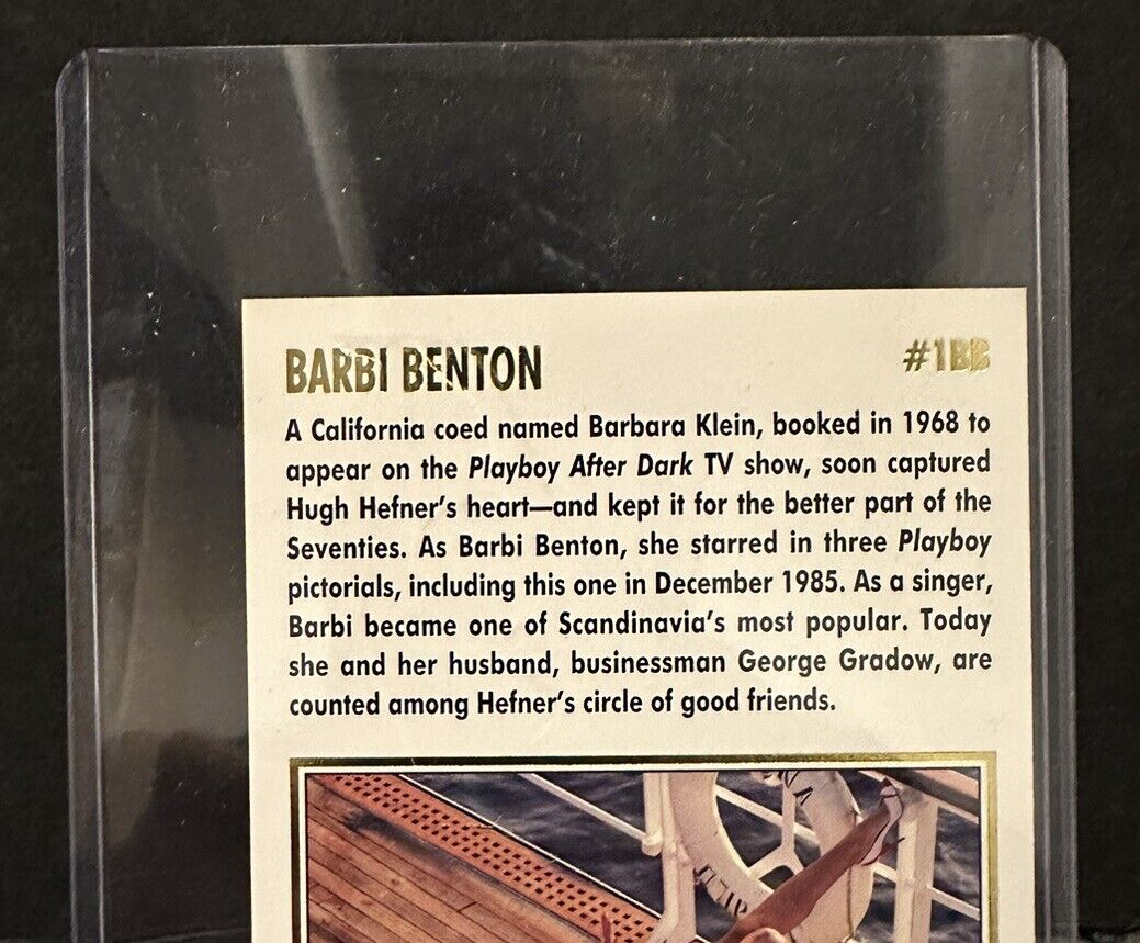 1997 Playboy Authentic Signature Card,3x5*Jumbo (Lot of 3) Barbi Benton 636/1000