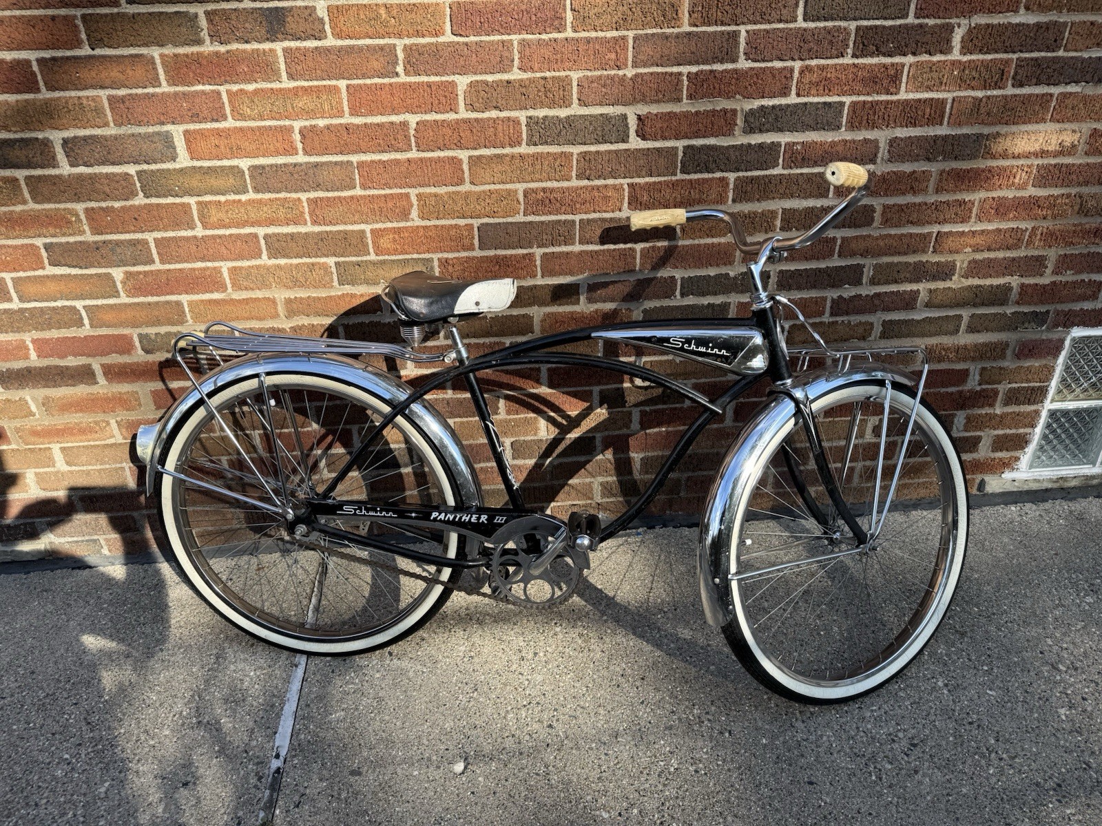1962 Schwinn Panther III Bike Peanut Tank Black American Jaguar Middleweight EUC 1962 Schwinn Panther III Bike Peanut Tank Black American Jaguar Middleweight EUC