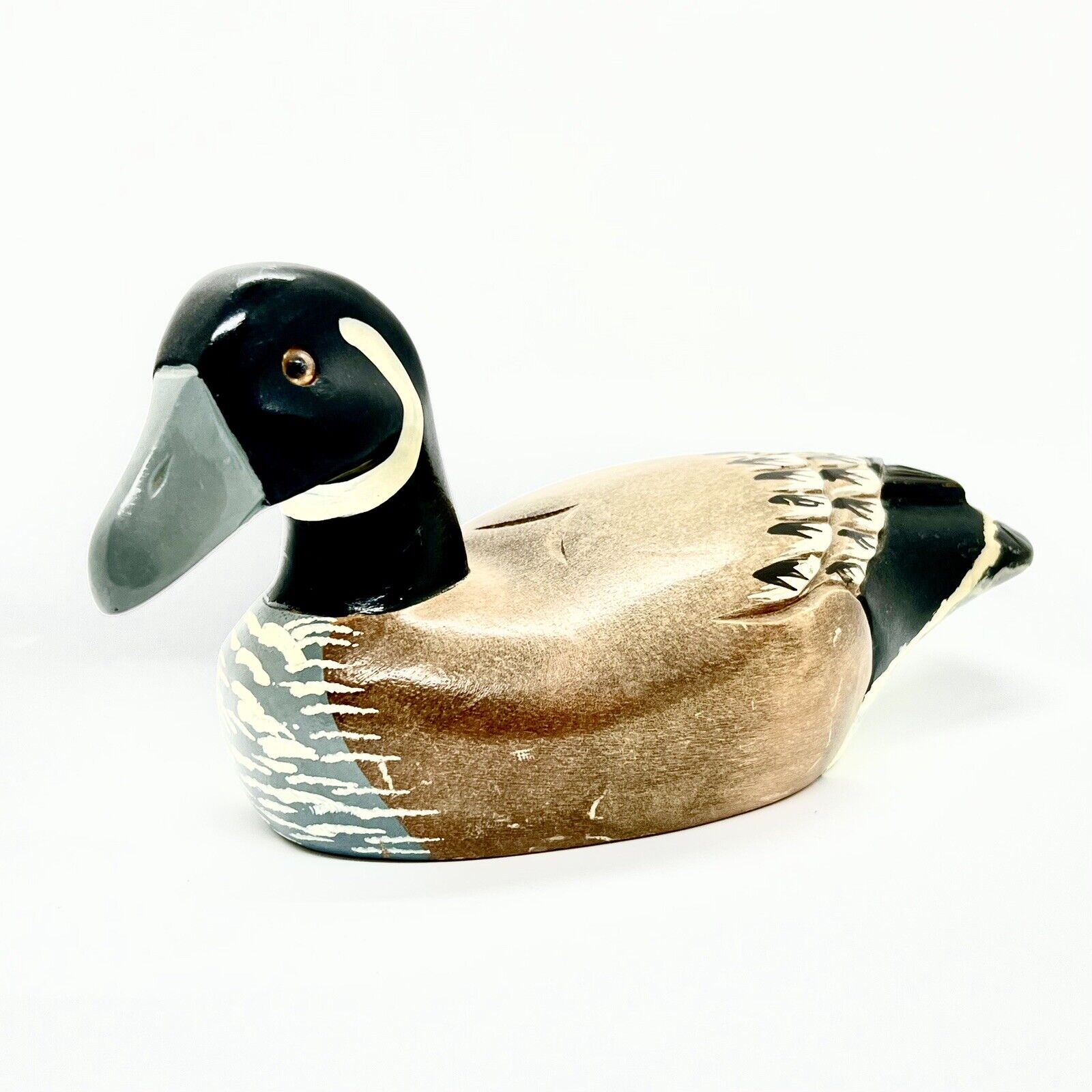 Hand Carved + Painted 8 1/2” Pin Tailed Drake Duck Decoy