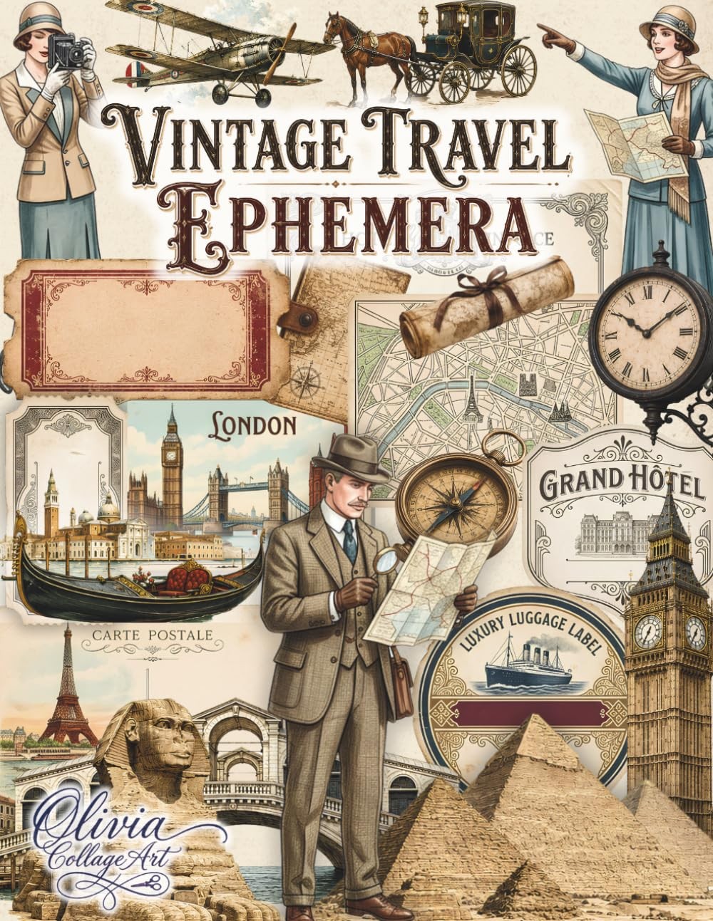 Vintage Travel Ephemera: Over 160 Ephemera Cut-Outs for Junk... Vintage Travel Ephemera: Over 160 Ephemera Cut-Outs for Junk...