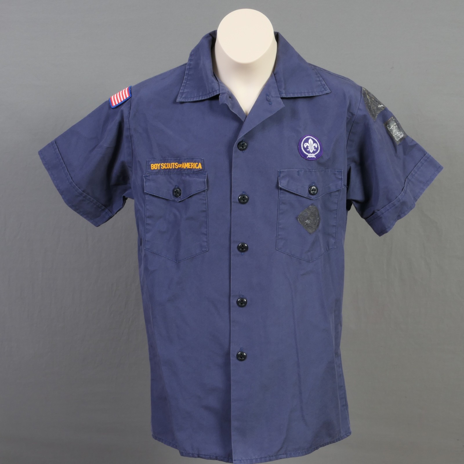 Boys Large Official BSA Boy Scout Cub Scout Short Sleeve Shirt ~ Blue -0554 Boys Large Official BSA Boy Scout Cub Scout Short Sleeve Shirt ~ Blue -0554