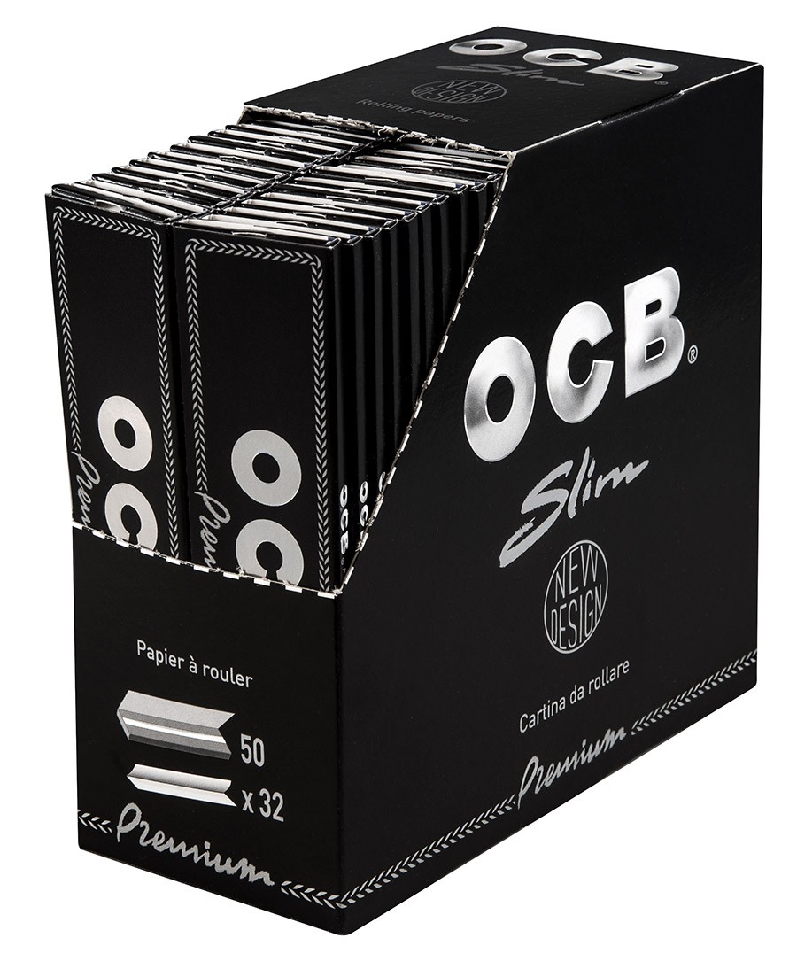 OCB Premium Slim King Size Papers Rolling Papers Black, Whole Displays OCB Premium Slim King Size Papers Rolling Papers Black, Whole Displays