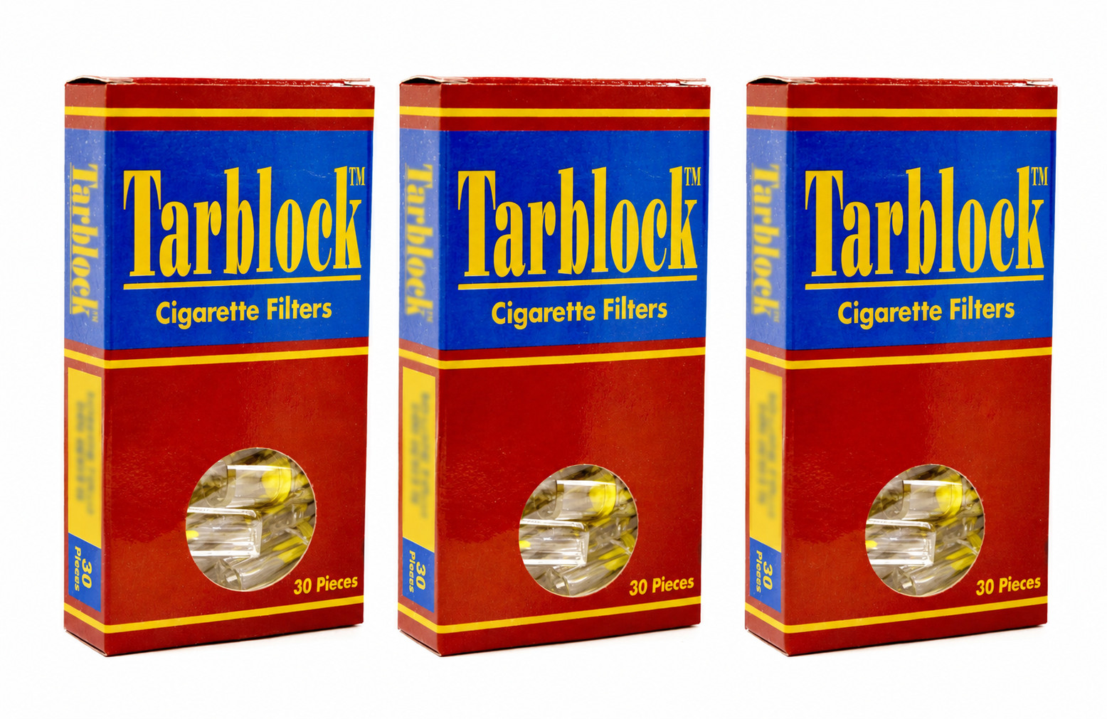 TARBLOCK Disposable Cigarette Filter Tips 4-Hole 3 Packs 90 Filters TARBLOCK Disposable Cigarette Filter Tips 4-Hole 3 Packs 90 Filters
