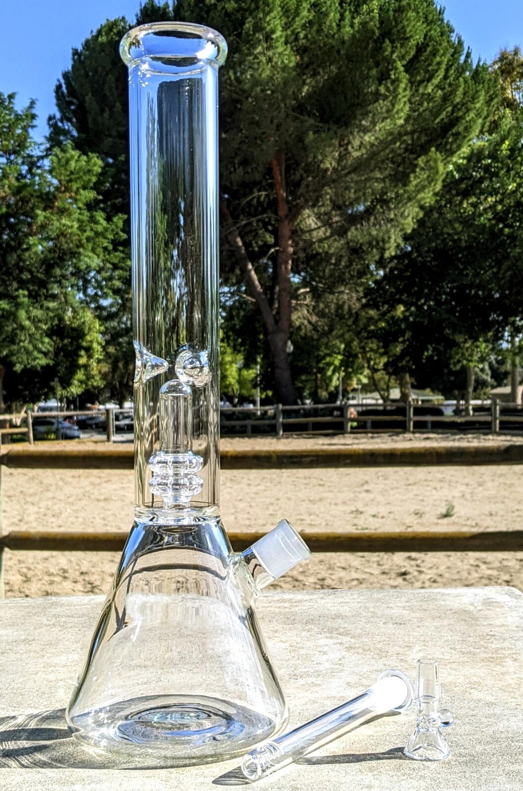 16" Inch Bong Big Tall Heavy Matrix Perc Premium Quality Glass Water Pipe Hookah