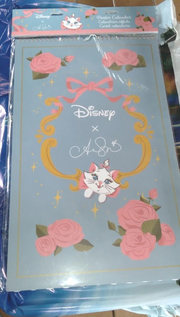 2023 Disney Parks Ann Shen Poster Calendar Aristocats Princess Alice Cute 