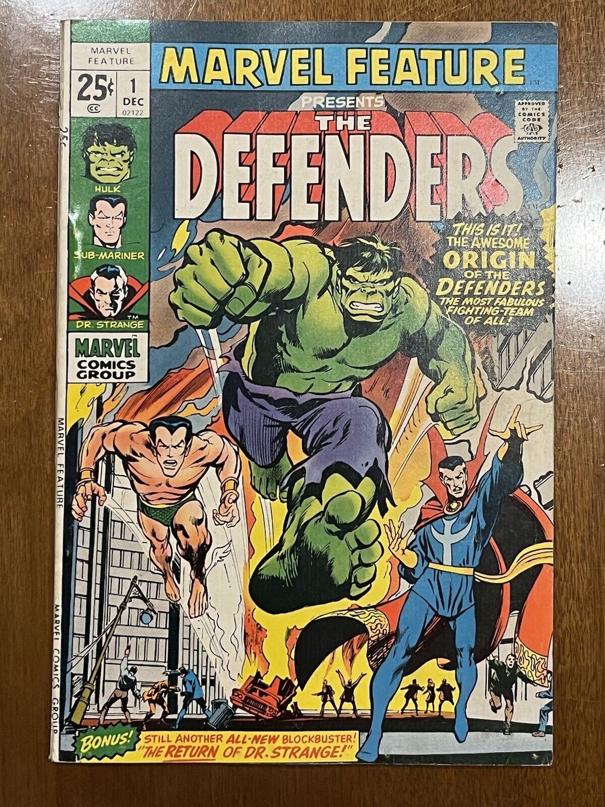 Marvel Feature #1/Bronze Age Marvel Comic Book/1st Defenders/FN+