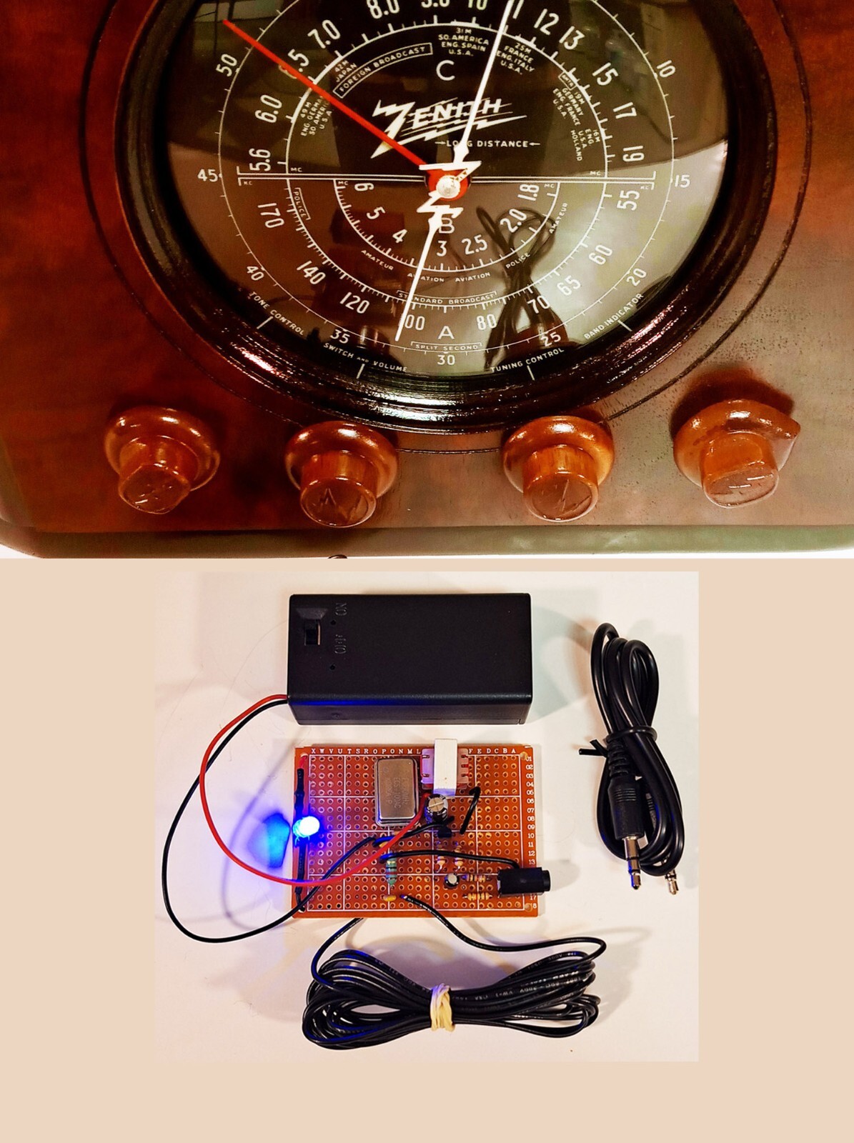 AM Transmitter - Stream to Your Vintage Tube Radio - 3.5mm Aux, Mp3, Bluetooth AM Transmitter - Stream to Your Vintage Tube Radio - 3.5mm Aux, Mp3, Bluetooth