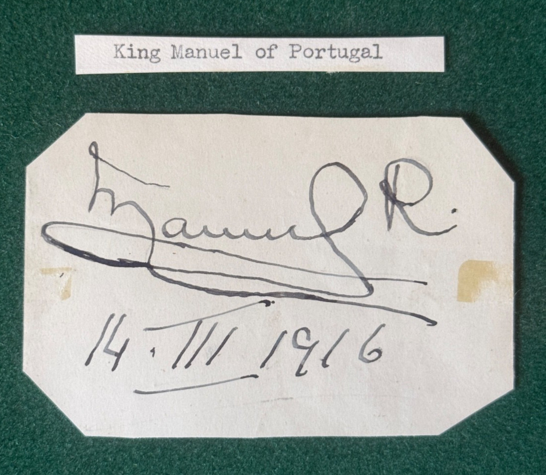 Antique King Manuel II Last King of Portugal Braganza Autograph 1916 World War I