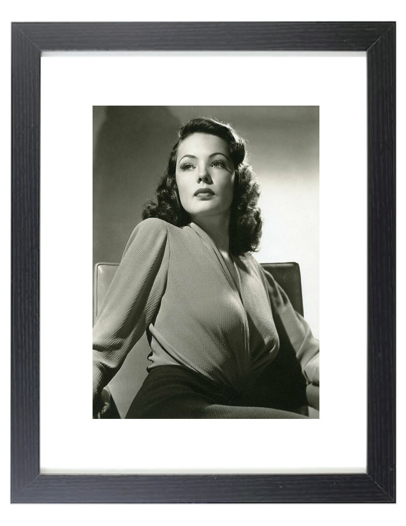 Actress GENE TIERNEY Retro Classic Vintage Matted & Framed Picture Photo Actress GENE TIERNEY Retro Classic Vintage Matted & Framed Picture Photo