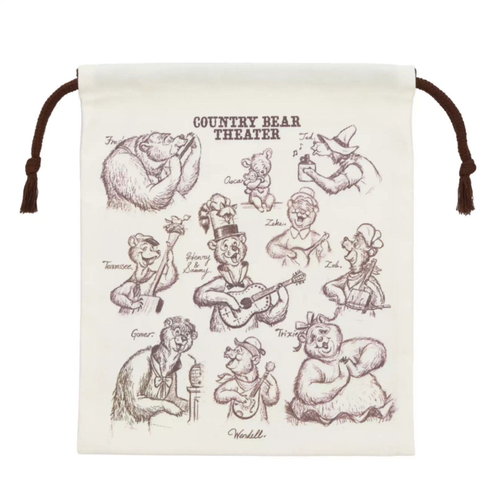 Tokyo DisneyLand Resort Country Bear Theater Purse drawstring bag Park Japan Tokyo DisneyLand Resort Country Bear Theater Purse drawstring bag Park Japan