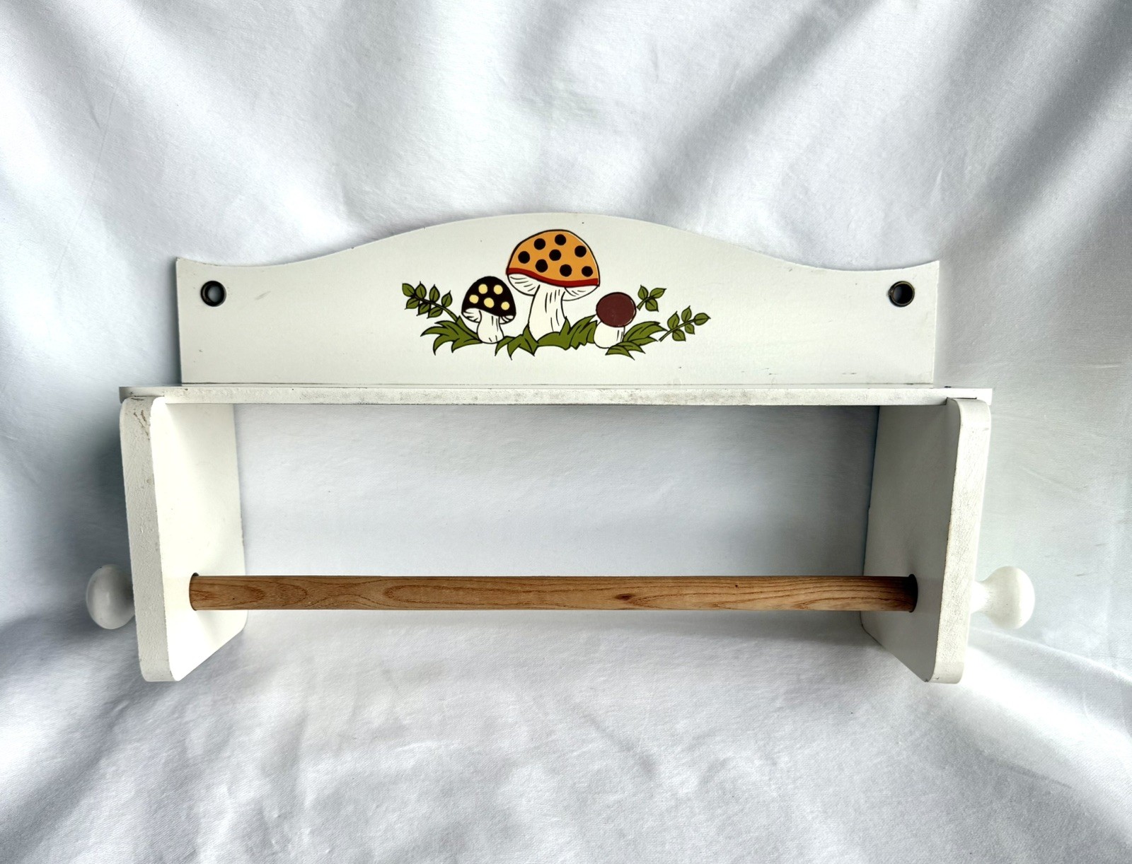 Vintage 1970s Sears Merry Mushroom Paper Towel Holder Shelf Japan RARE HTF
