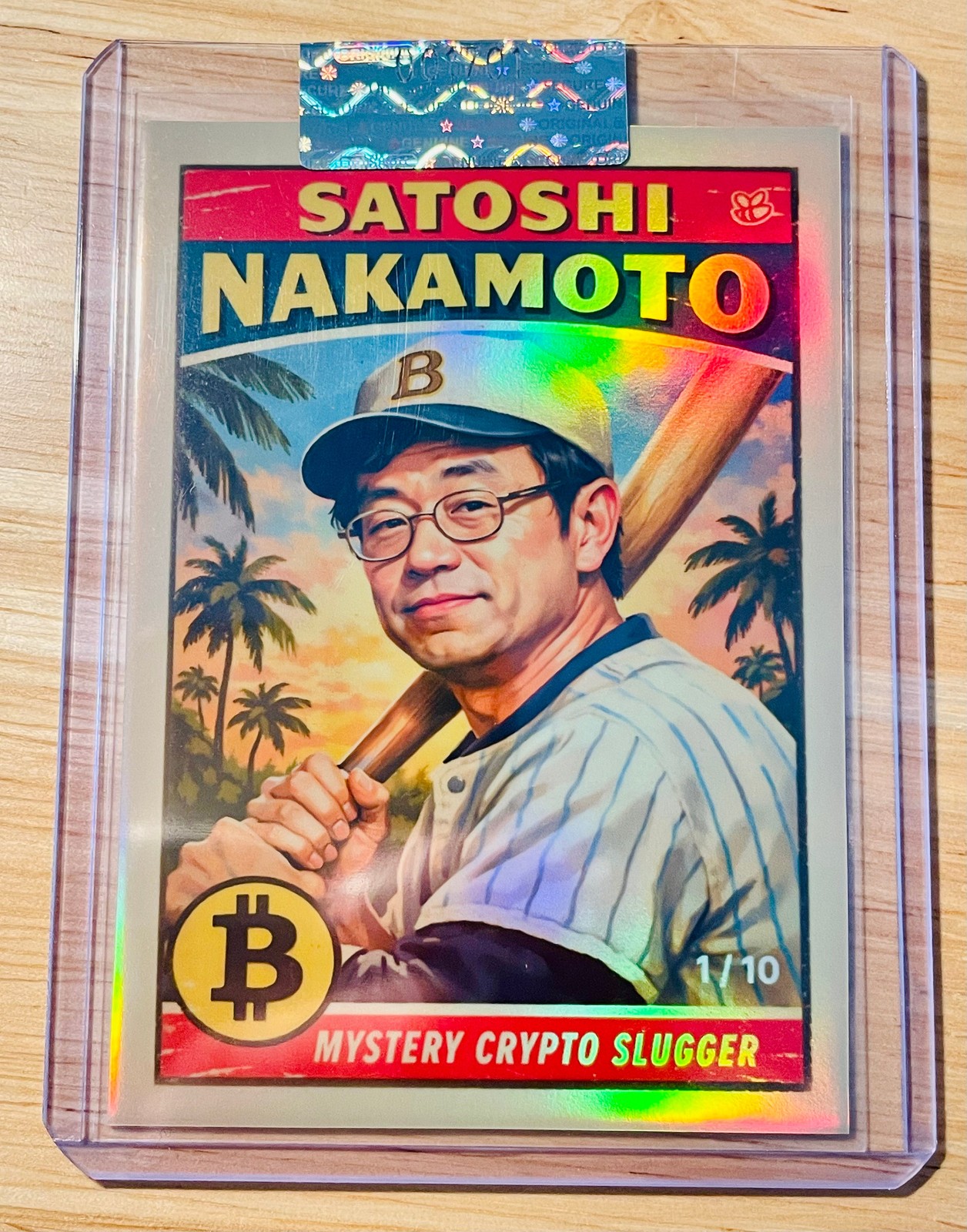 "Vintage" SATOSHI NAKAMOTO Mystery Bitcoin Slugger Baseball Card GleeBeeCo /10 "Vintage" SATOSHI NAKAMOTO Mystery Bitcoin Slugger Baseball Card GleeBeeCo /10