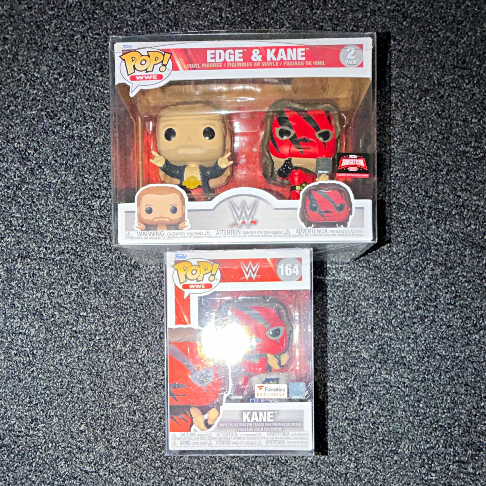 WWE Funko Pop Edge & Kane 2-Pack TargetCon Exclusive + Kane #164