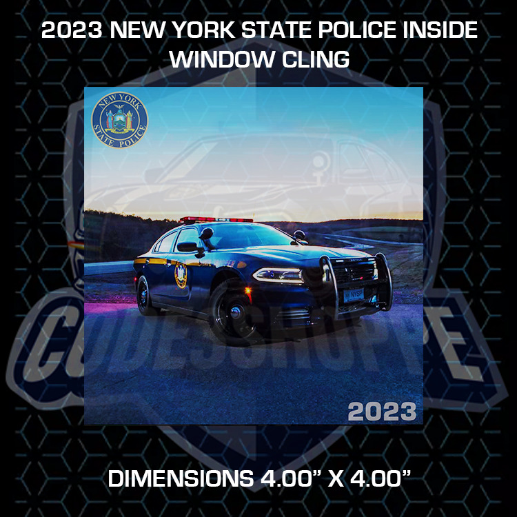 2023 New York State Police NYSP Patrol Car Inside Window Decal Removable Sticker