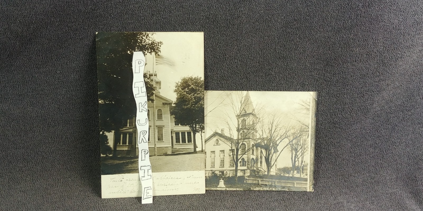 2 1900s Clinton New Jersey School Presbyterian Church RPPC Photo Postcard L35 2 1900s Clinton New Jersey School Presbyterian Church RPPC Photo Postcard L35