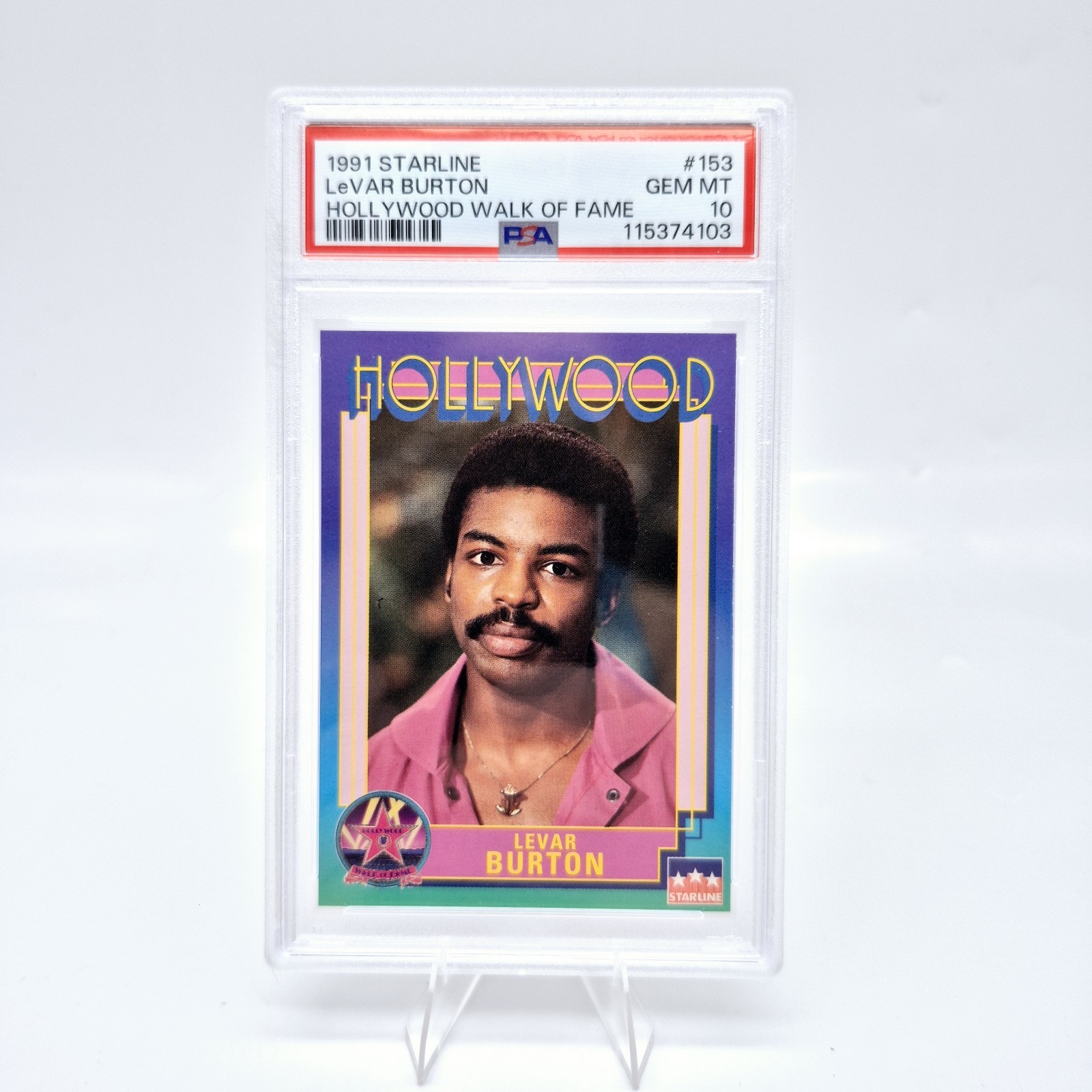 1991 Starline Hollywood Walk of Fame Levar Burton #153 Reading Rainbow PSA 10 1991 Starline Hollywood Walk of Fame Levar Burton #153 Reading Rainbow PSA 10