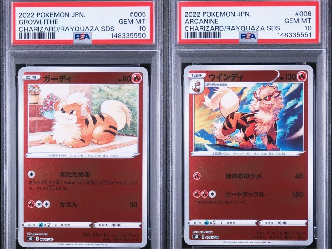 PSA10 Consecutive Growlithe Arcanine 005/030 006/030 sO PSA10 Consecutive Growlithe Arcanine 005/030 006/030 sO