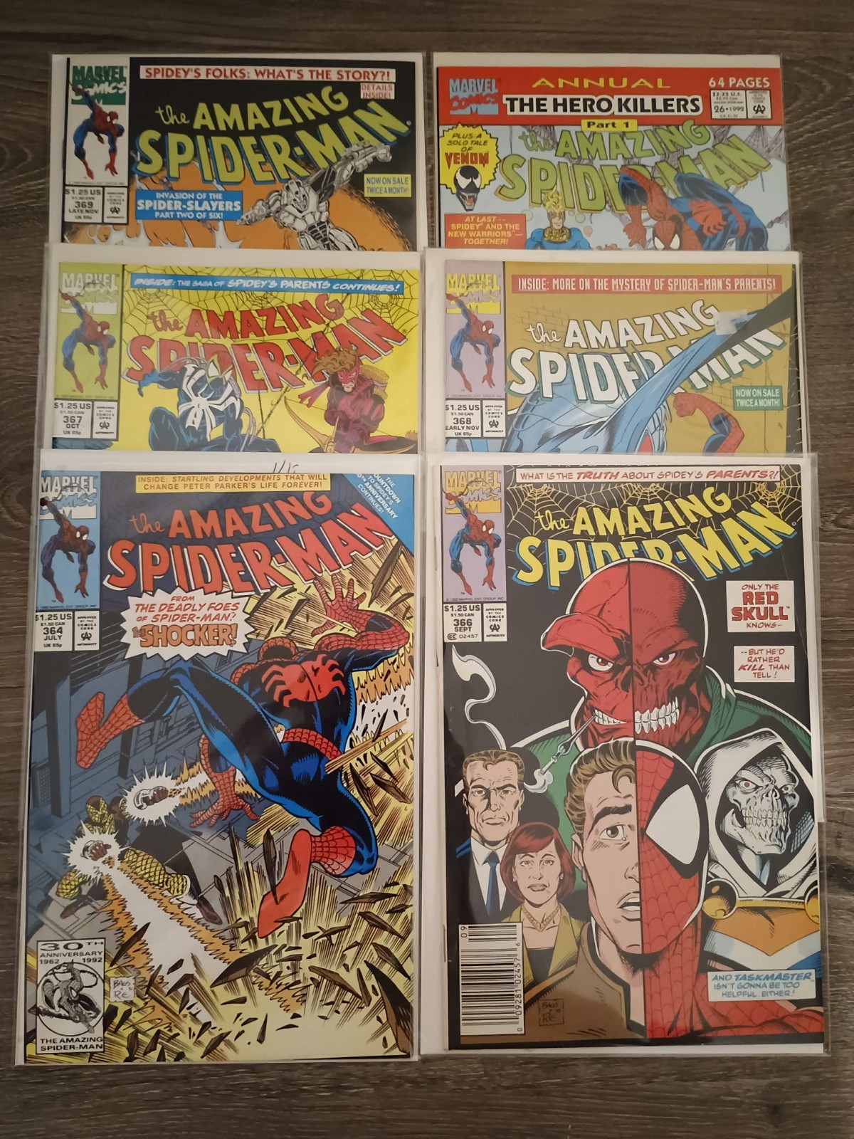 Vintage Marvel Copper Age Comics Lot: The Amazing Spider-Man with Keys (1992) Vintage Marvel Copper Age Comics Lot: The Amazing Spider-Man with Keys (1992)