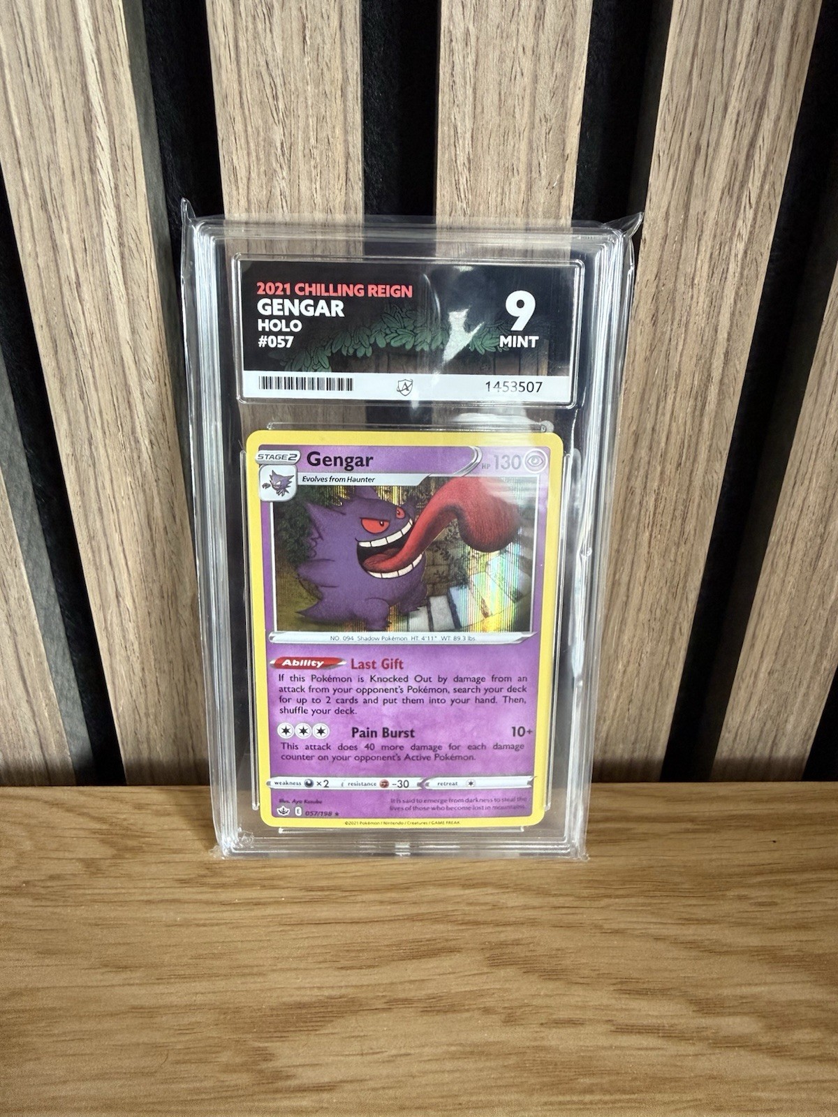 Pokémon TCG Gengar 057/198 Holo Chilling Reign Ace 9 Mint Pokémon TCG Gengar 057/198 Holo Chilling Reign Ace 9 Mint