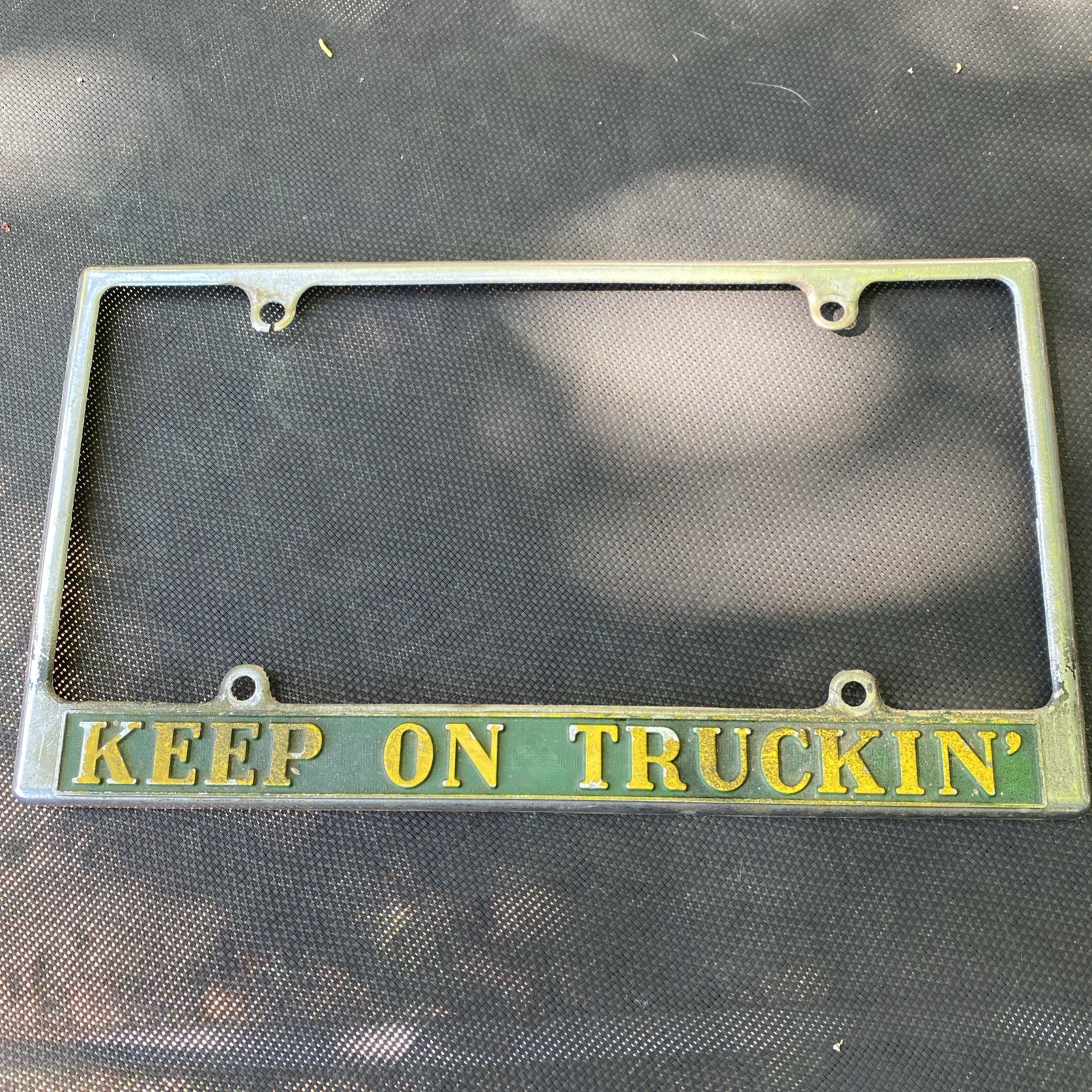 Keep On Truckin’ License Plate Frame vintage Truckin Trucking