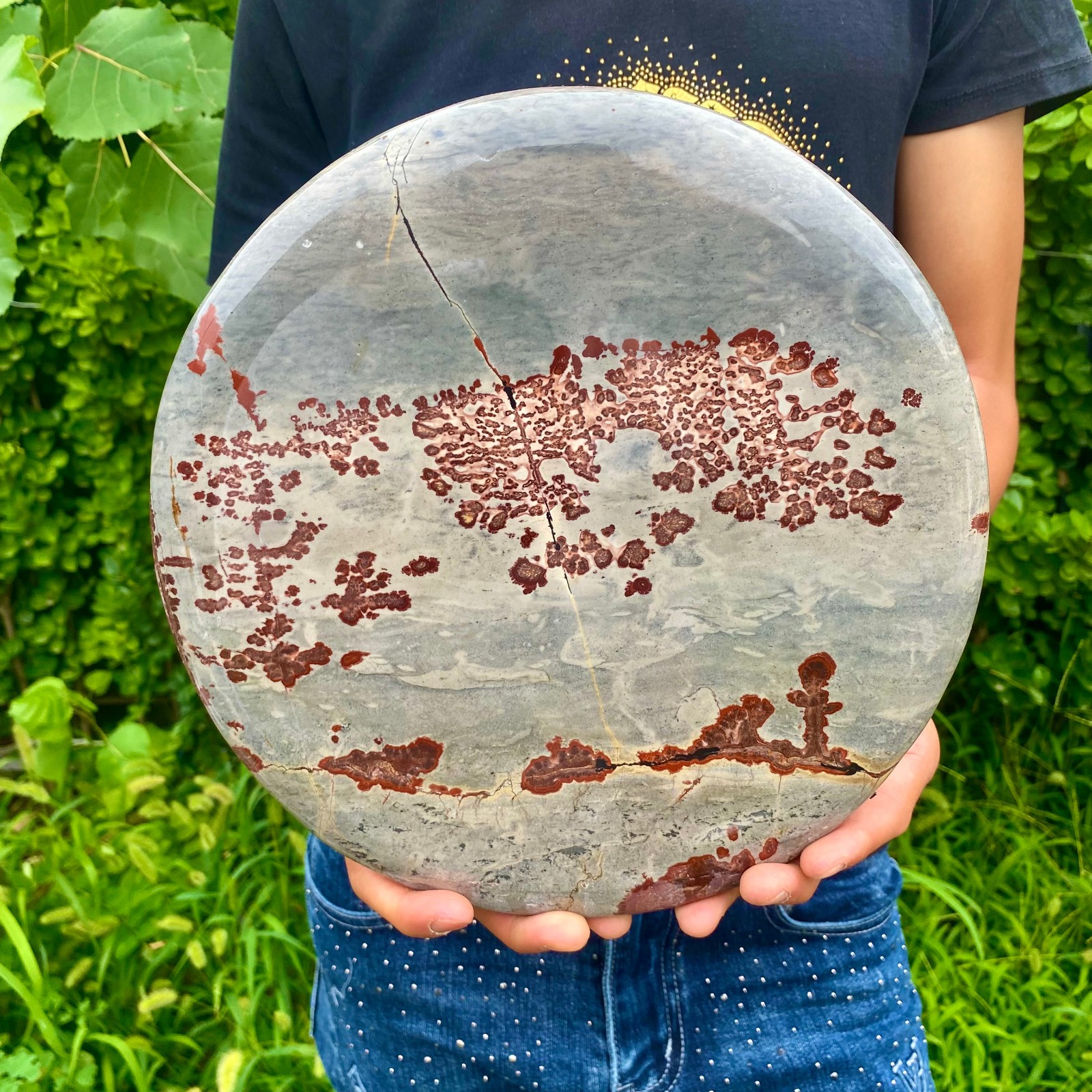 8.73LB Beautiful Natural Chinese Dendritic Limestone Picture Stone Guohua - Rar 8.73LB Beautiful Natural Chinese Dendritic Limestone Picture Stone Guohua - Rar