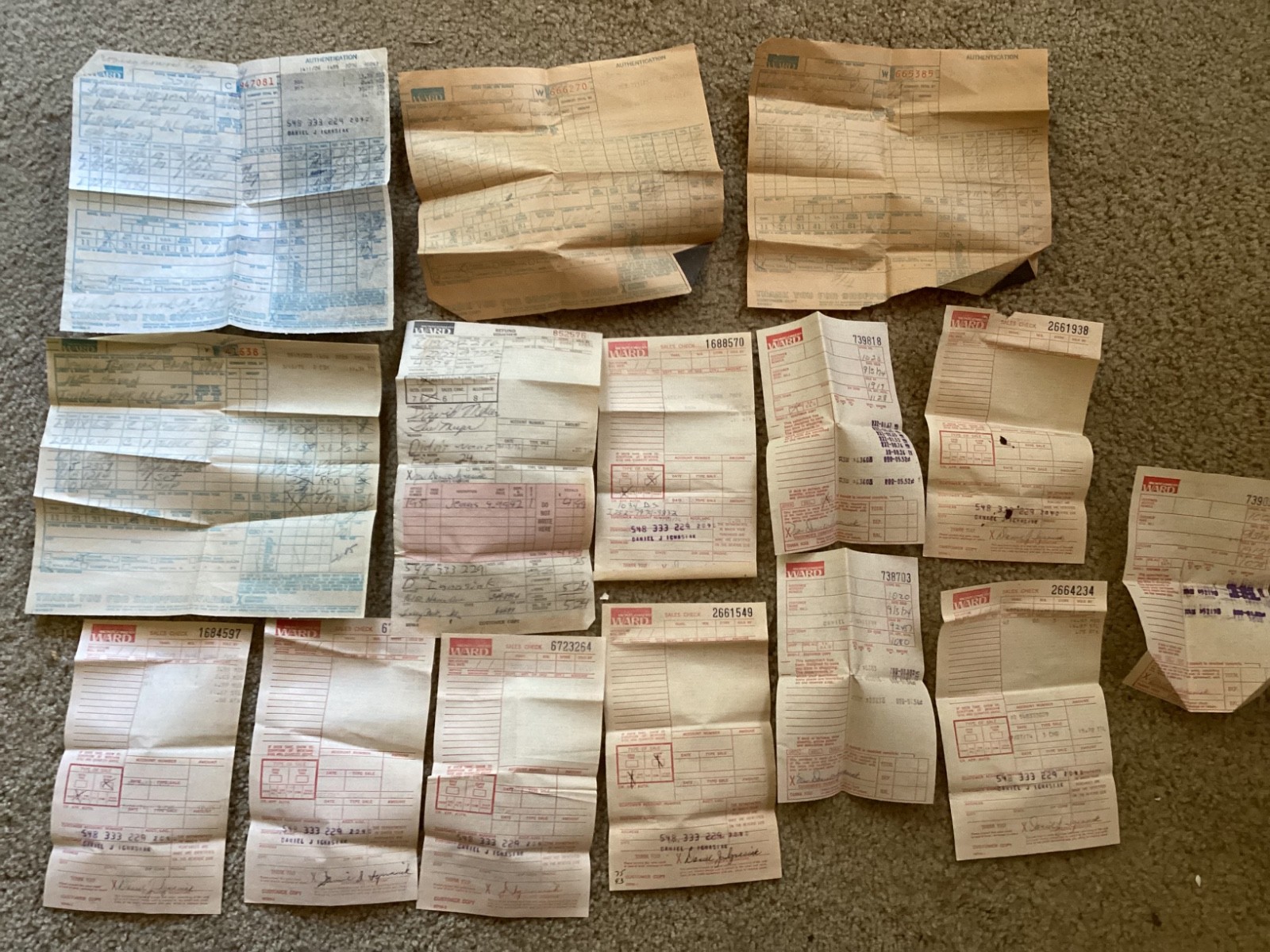 15 Early 1970s Montgomery Ward Sales Ticket Receipt Invoice Lot Ephemera Defunct 15 Early 1970s Montgomery Ward Sales Ticket Receipt Invoice Lot Ephemera Defunct