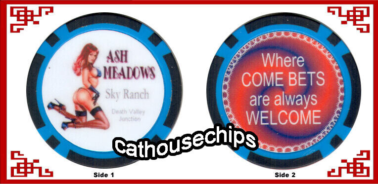 Ash Meadows Sky Ranch Brothel chip near Pahrump NEV.  Cat House Whore House
